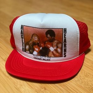 Marvelous Marvin Hagler vs Hearns Vintage Trucker Hat Snapback Caesars Palace
